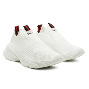 Active Knitted Running Shoes in White