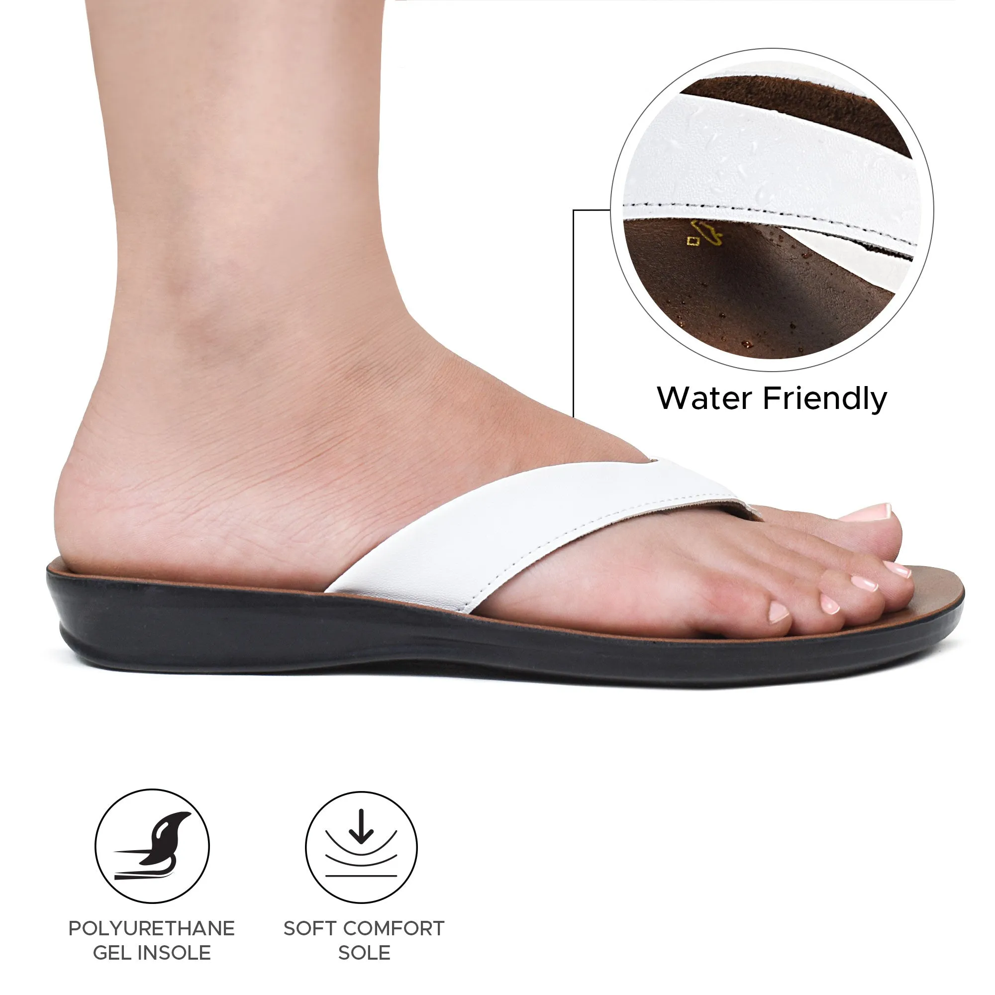 Aerosoft - Iris LS4863 Soft Toe Post Casual Dressy Slip on Slides Flip Flops for Women Sandals