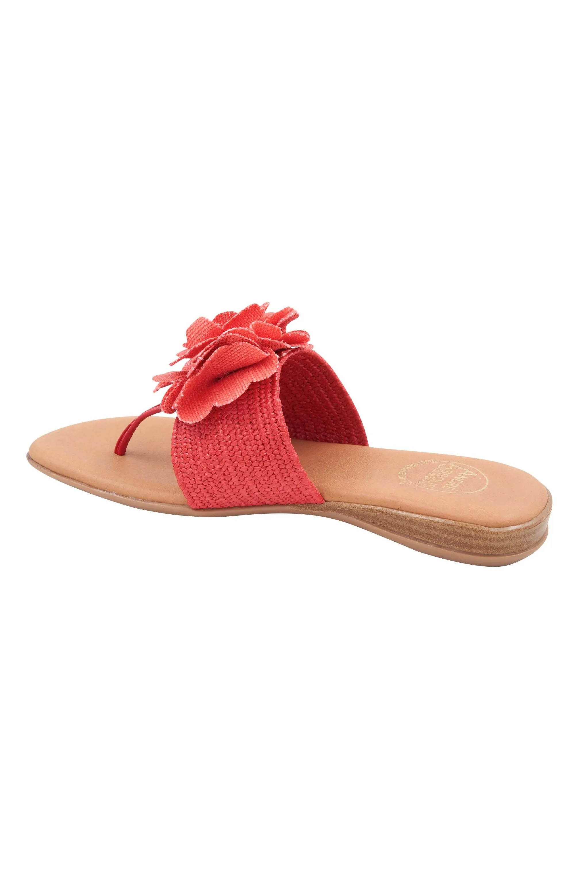 André Assous Nara Featherweights ™ Stretch Raffia Flip Flops AA5NRA61 | Red/Coral