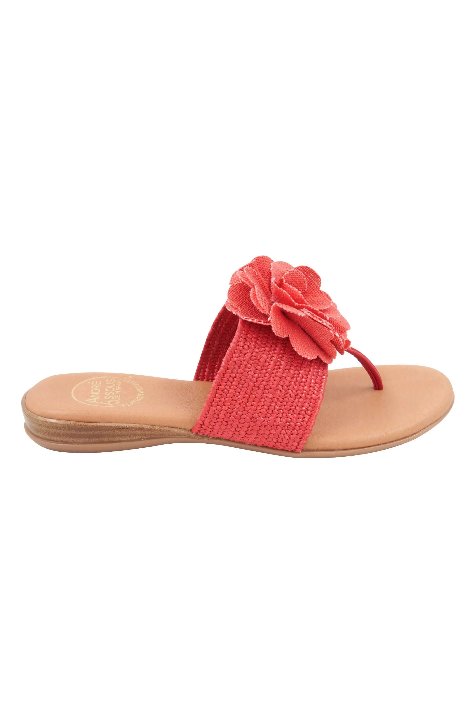 André Assous Nara Featherweights ™ Stretch Raffia Flip Flops AA5NRA61 | Red/Coral