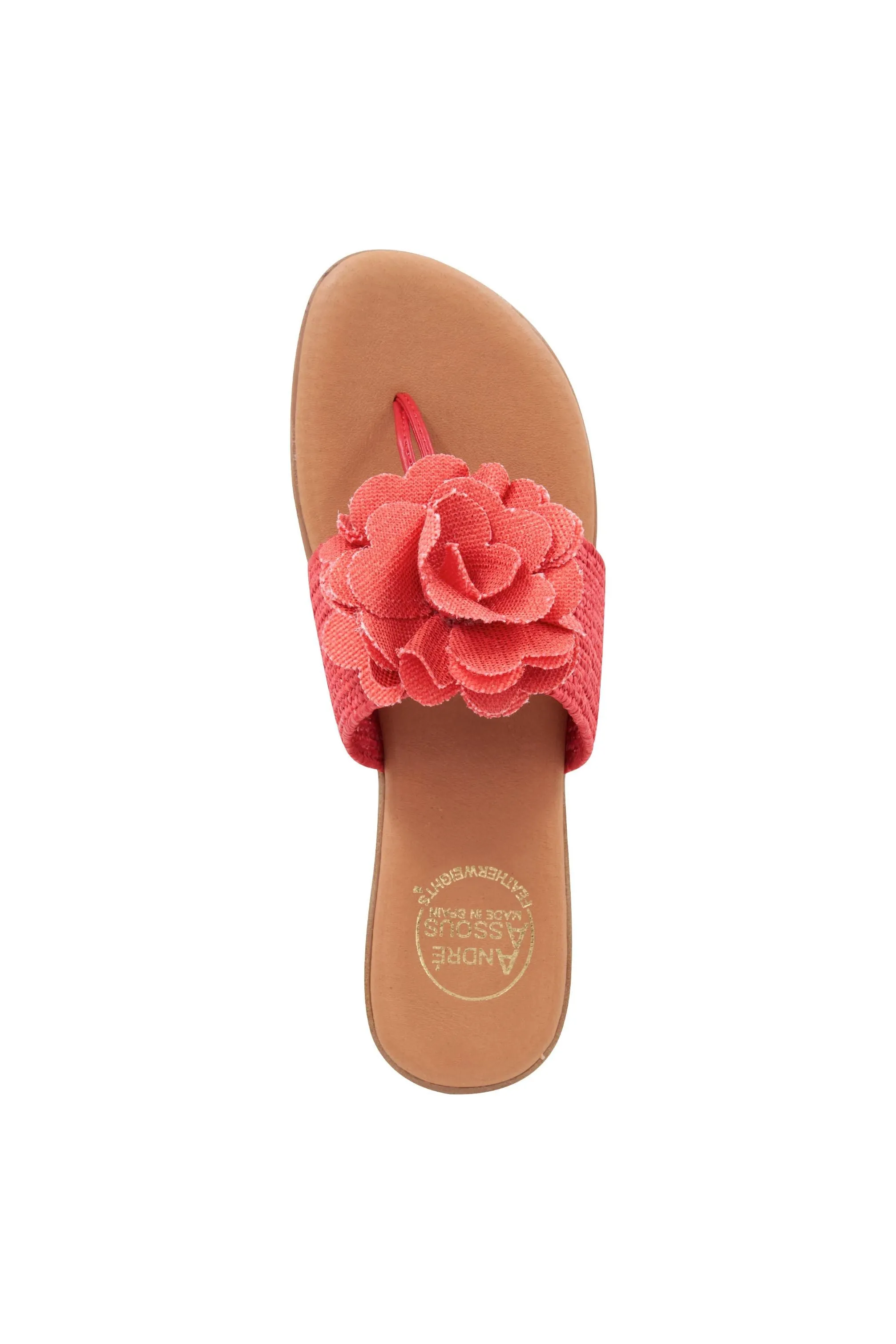 André Assous Nara Featherweights ™ Stretch Raffia Flip Flops AA5NRA61 | Red/Coral