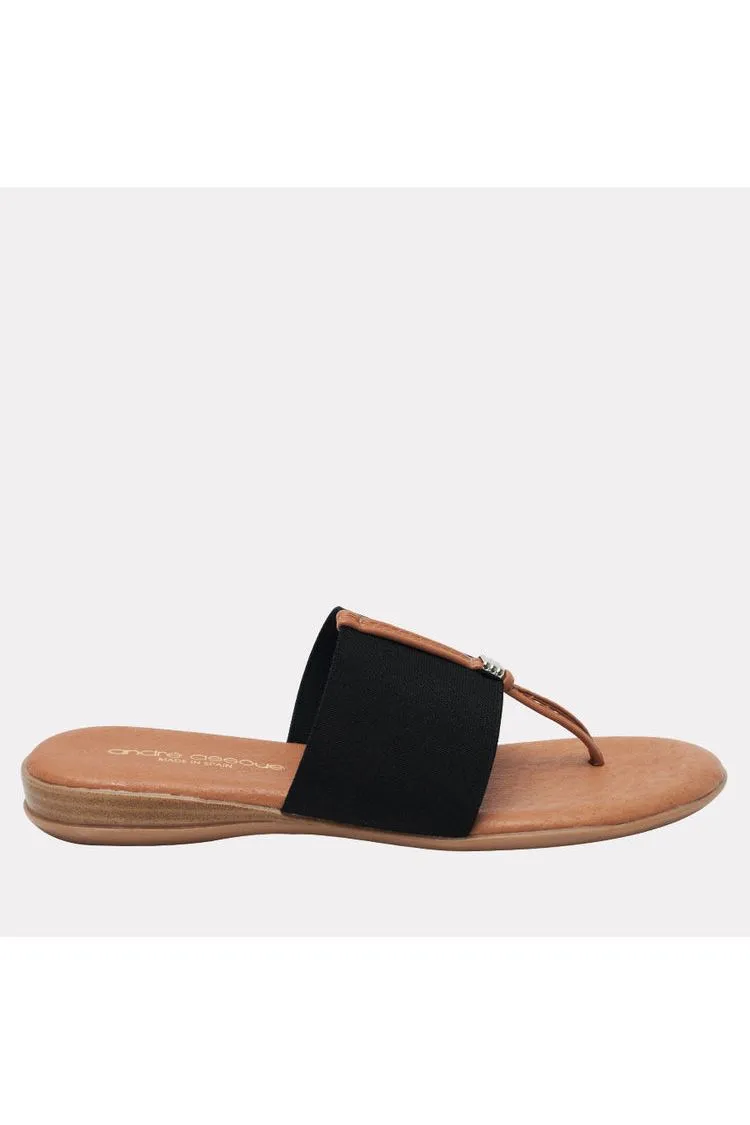 André Assous Nice Featherweights ™ Elastic Flip Flop Sandals | Black