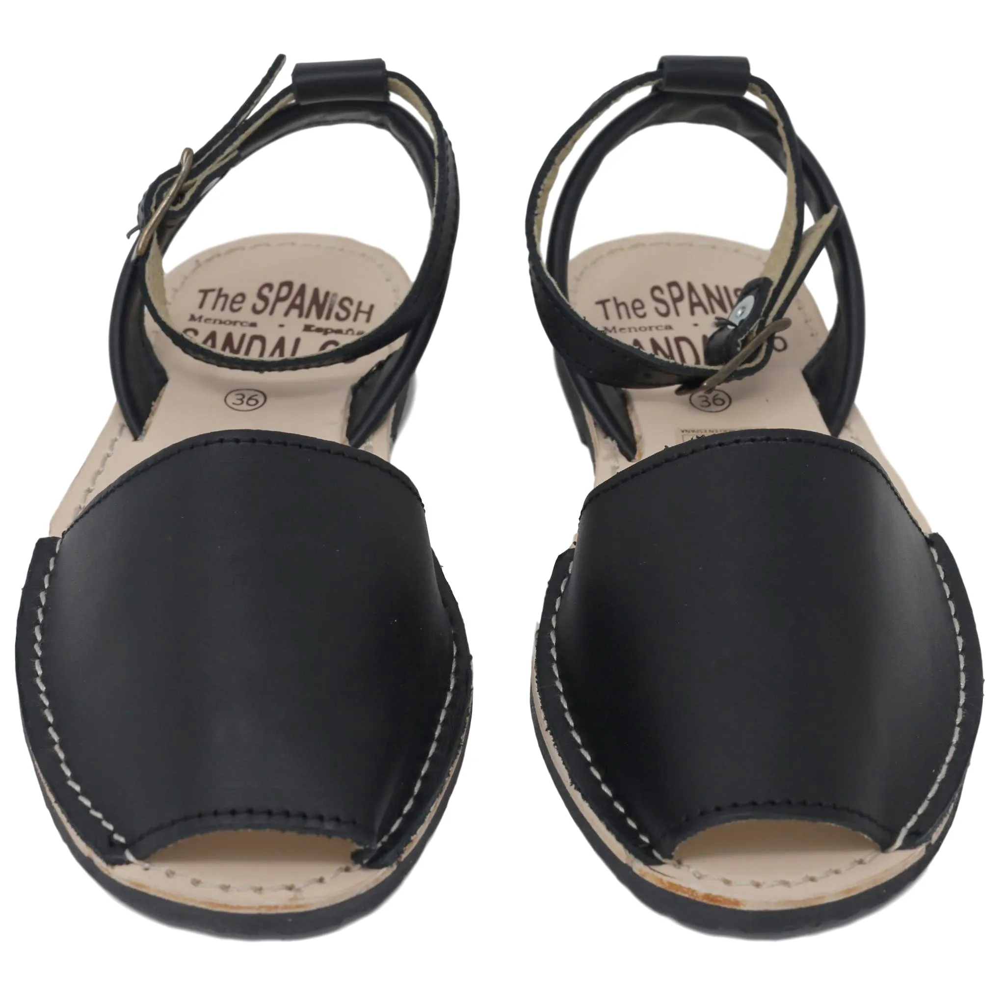 Black sandals with strap