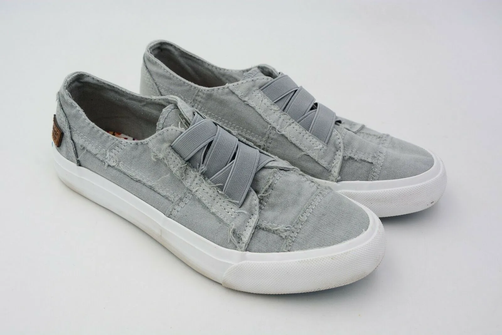 Blowfish Marley Sweet Gray Washed Canvas Slip On Comfortable Fashion Sneakers