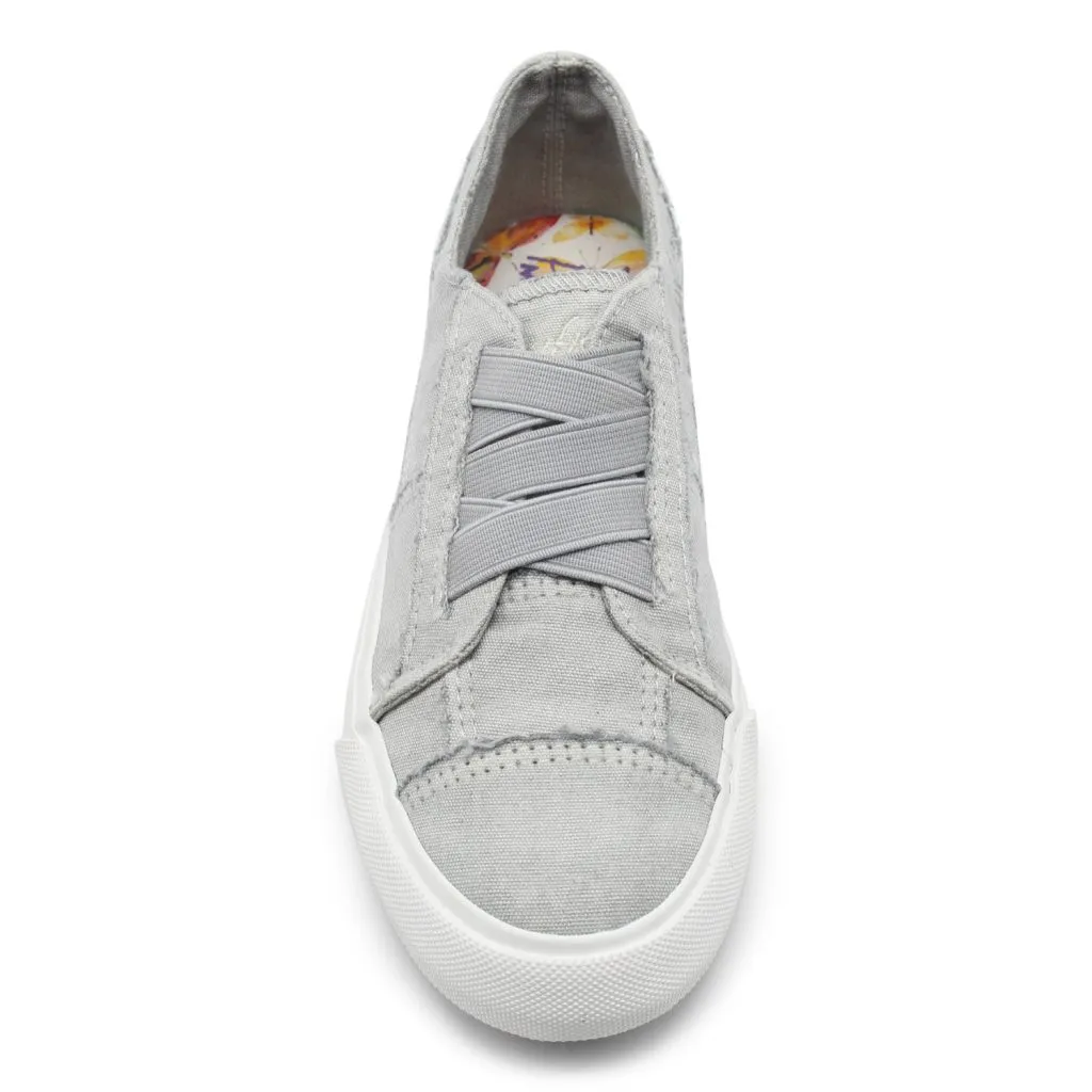 Blowfish Marley Sweet Gray Washed Canvas Slip On Comfortable Fashion Sneakers