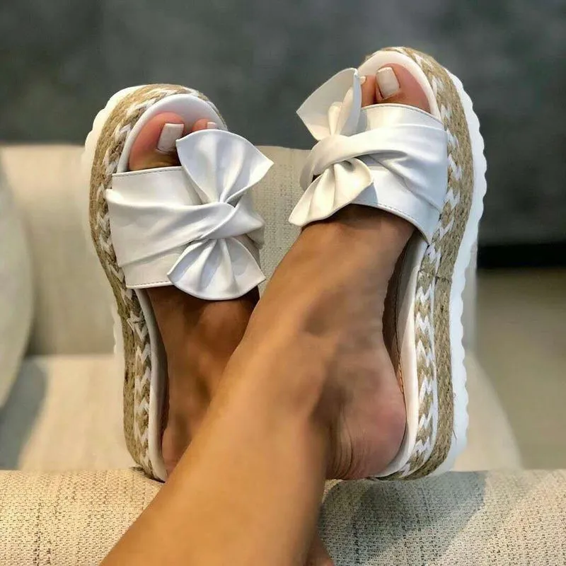 Bow Tie Peep Toe Sandals