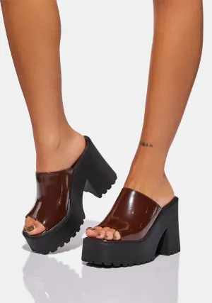 Chocolate If I Can't Have You Platform Sandals