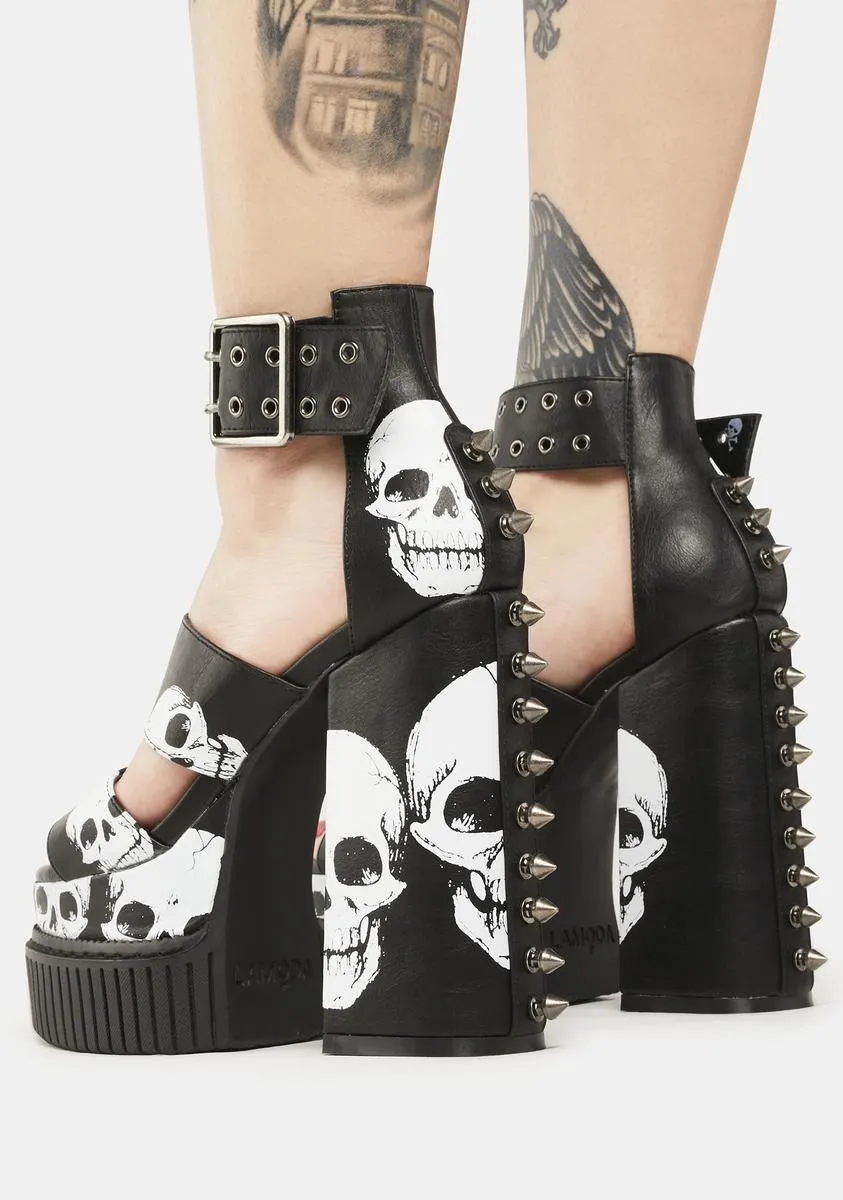 Fallen Angel Platform Creeper Sandals