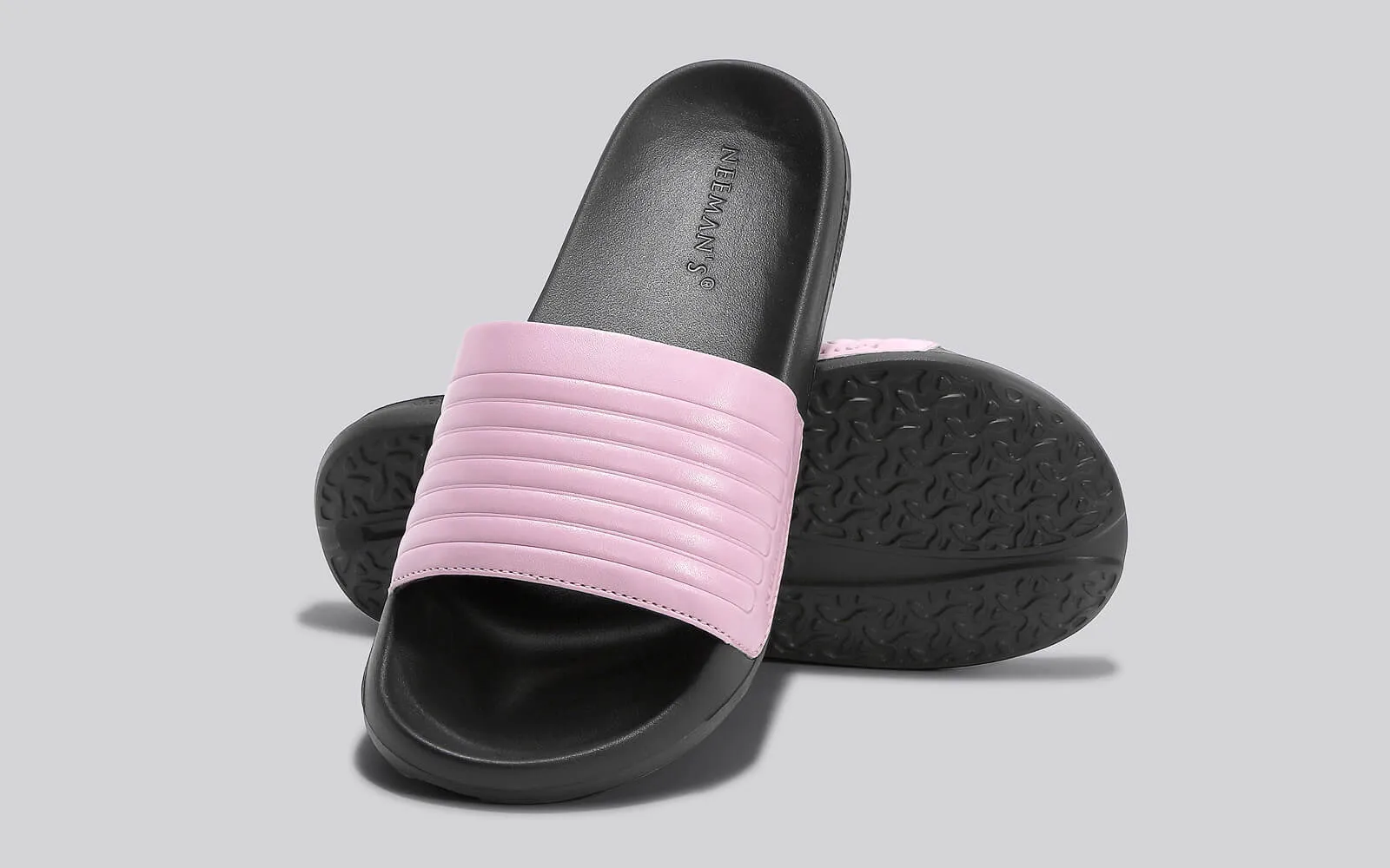 FootBed Slides for Women : Lavender Black