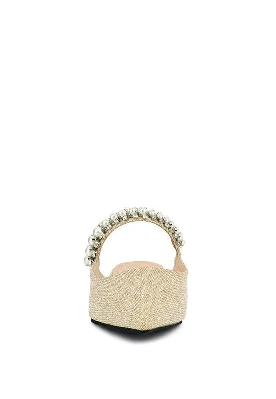 Geode Mary Jane Cutout Embellished Mules