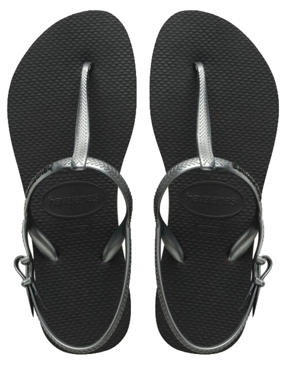 Havaianas Freedom In Black Silver