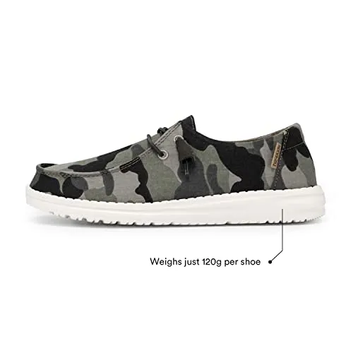 Hey Dude Women's Wendy Camo Size 10 | Women’s Shoes | Women’s Lace Up Loafers | Comfortable & Light-Weight