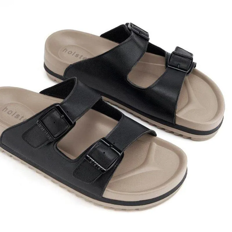 Holster Stride Double buckle Sandals - Black