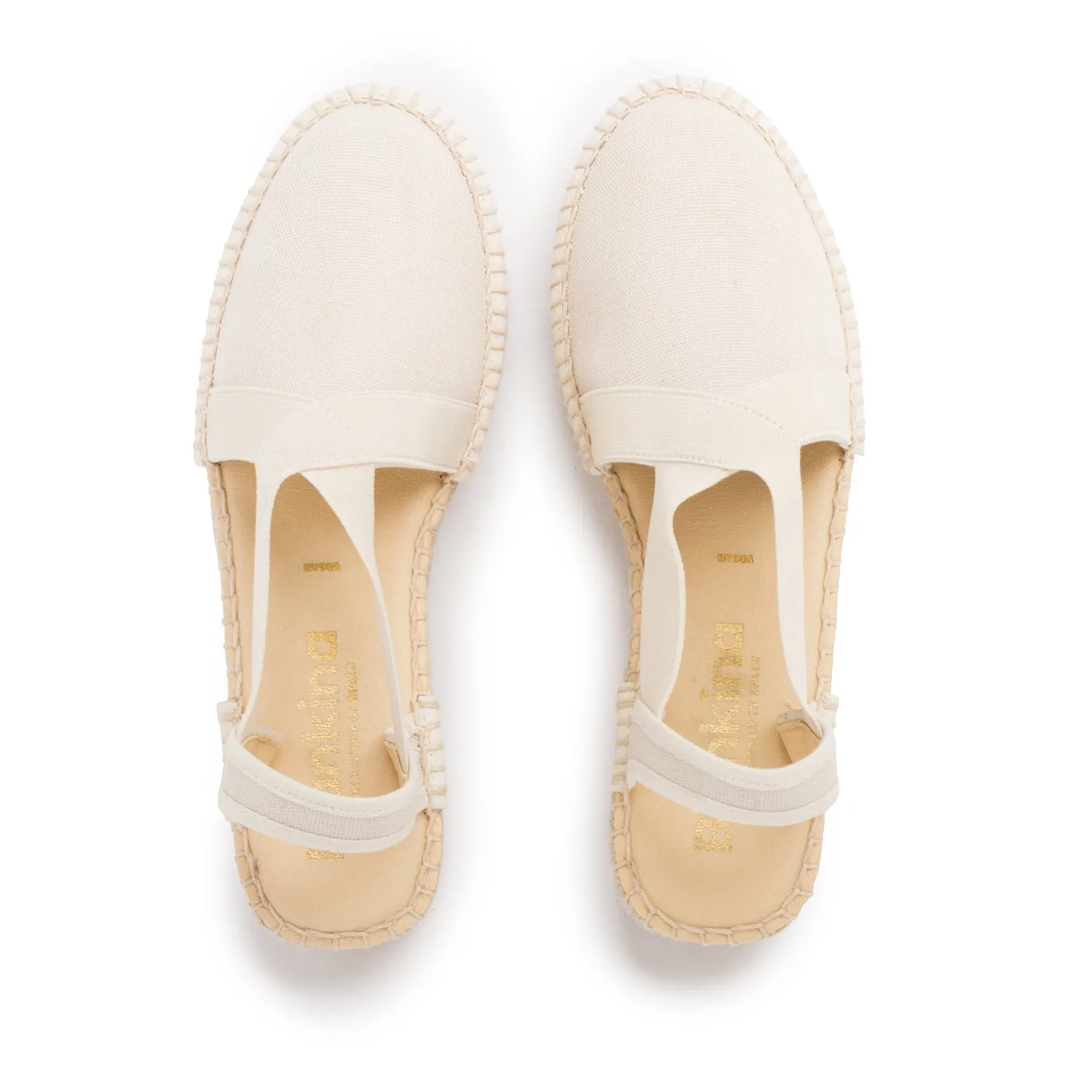 Marseille Eco Canvas Vegan Espadrille Wedges - Beige Tan