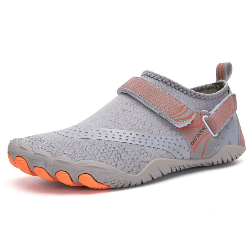 Men Women Water Shoes Barefoot Quick Dry Aqua Shoes - Grey Size EU37 = US4