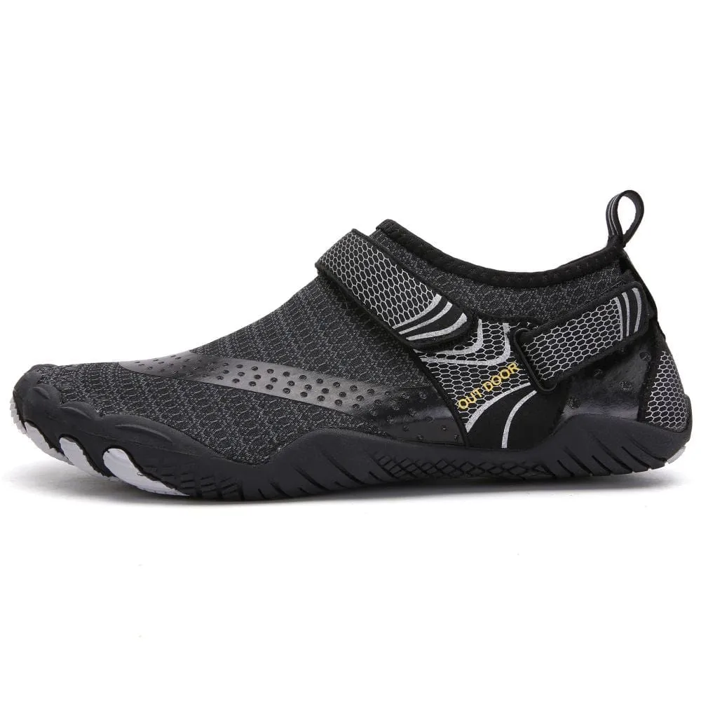 Men Women Water Sports Shoes Barefoot Quick Dry Aqua Shoes - Black Size EU36 = US3.5