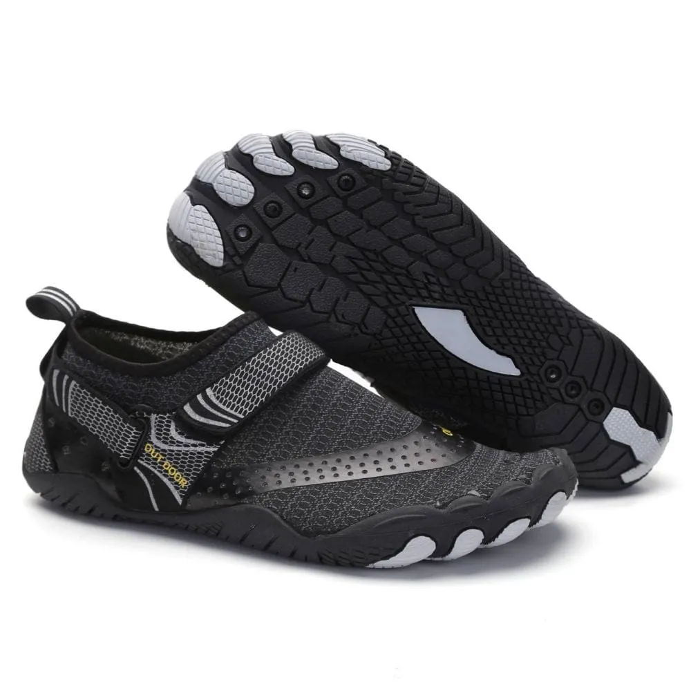 Men Women Water Sports Shoes Barefoot Quick Dry Aqua Shoes - Black Size EU36 = US3.5