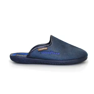 Mens Bedroom Slippers Navy Mule Goodyear Tees Slip On