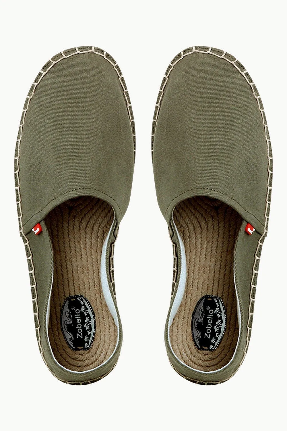 Men's Green Canvas Basque Espadrilles