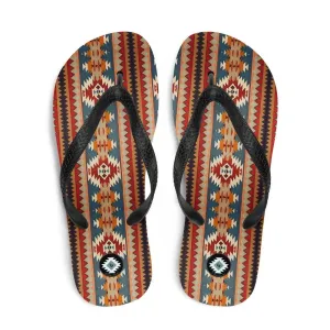 Native American Sunset Flip Flops