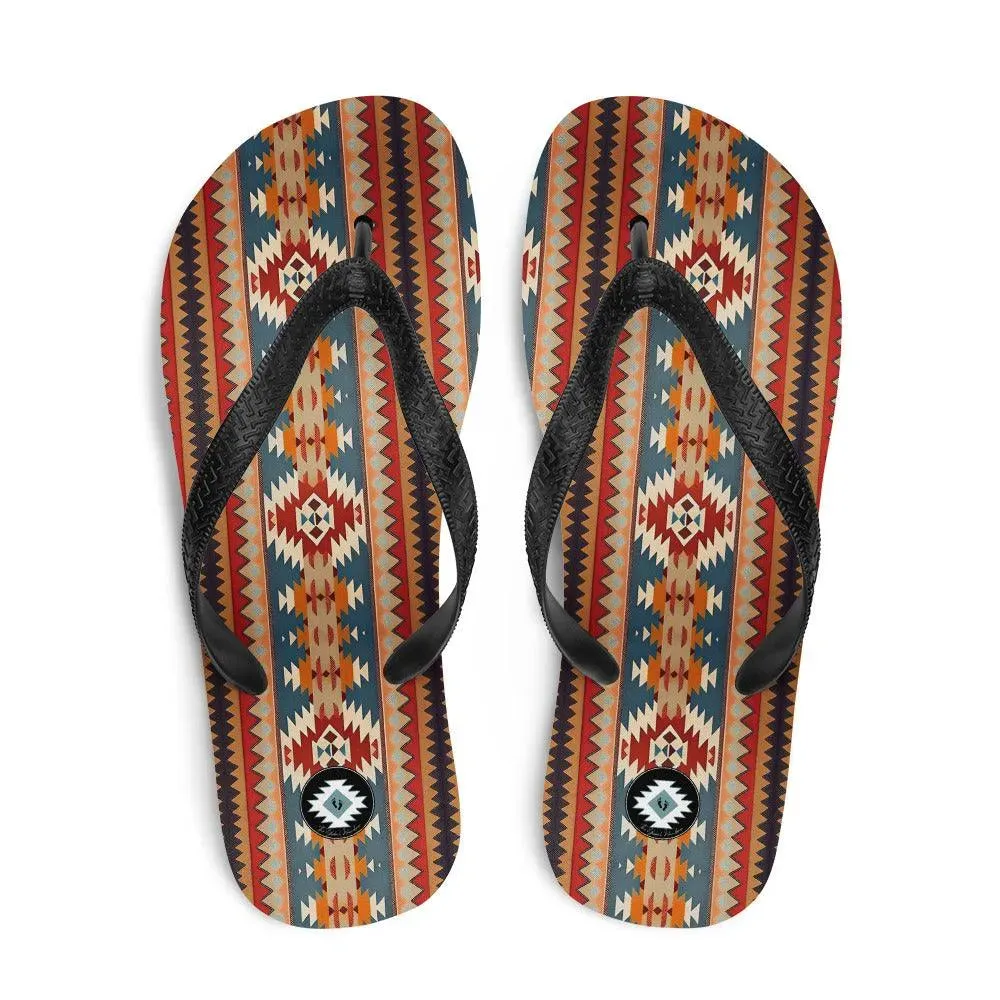 Native American Sunset Flip Flops