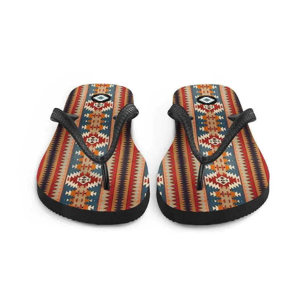 Native American Sunset Flip Flops