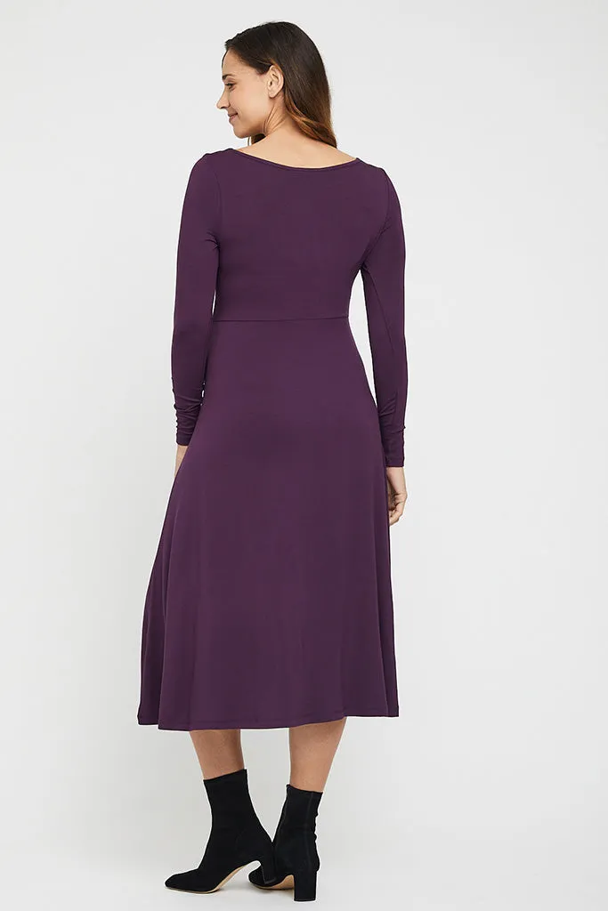 Olivia Maternity Dress - Plum