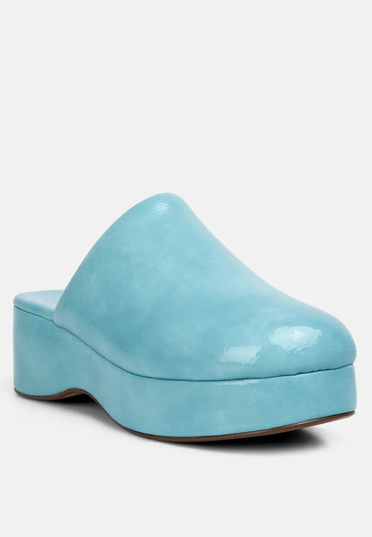 Olori Solid Platform Slip On Mules