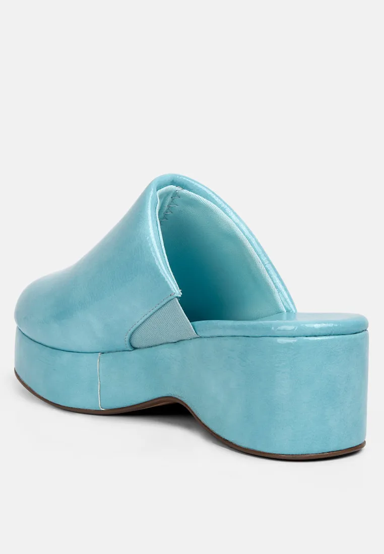 Olori Solid Platform Slip On Mules