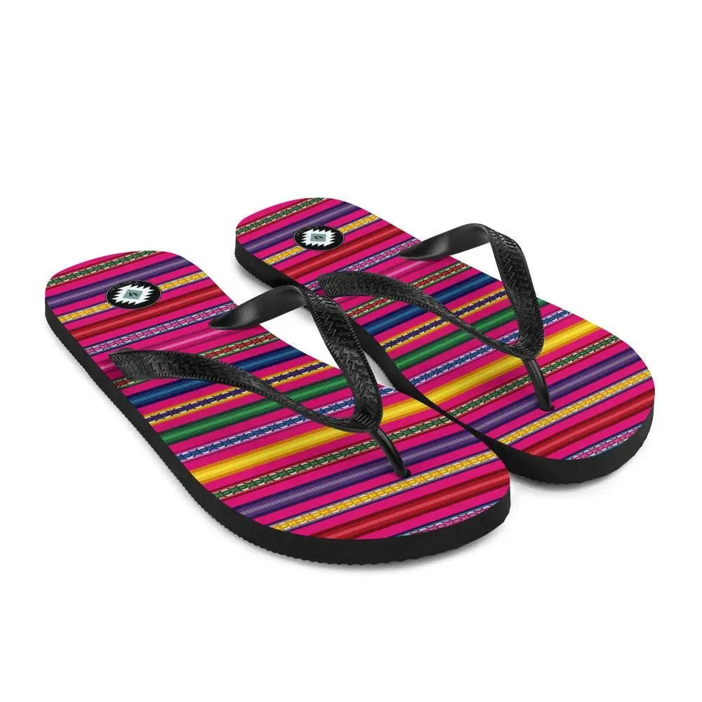 Peruvian Print Flip Flops