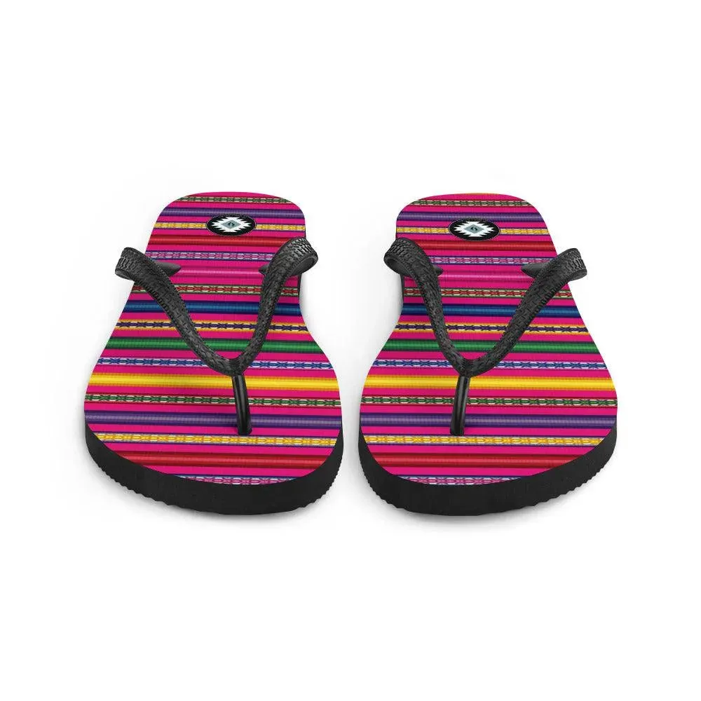 Peruvian Print Flip Flops