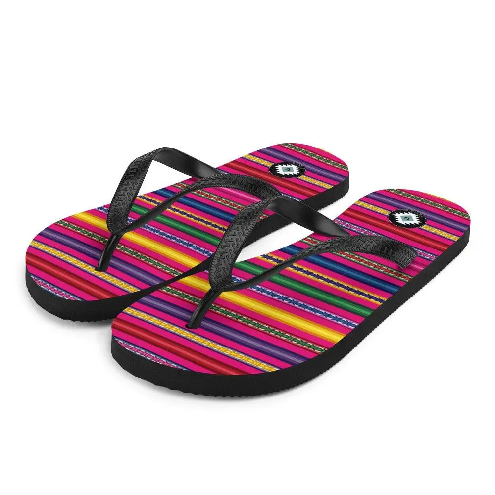 Peruvian Print Flip Flops