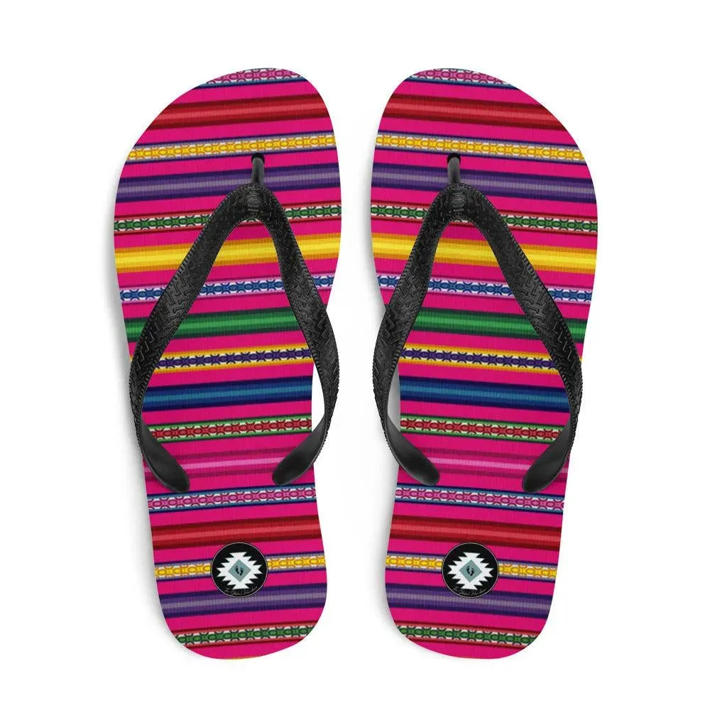 Peruvian Print Flip Flops