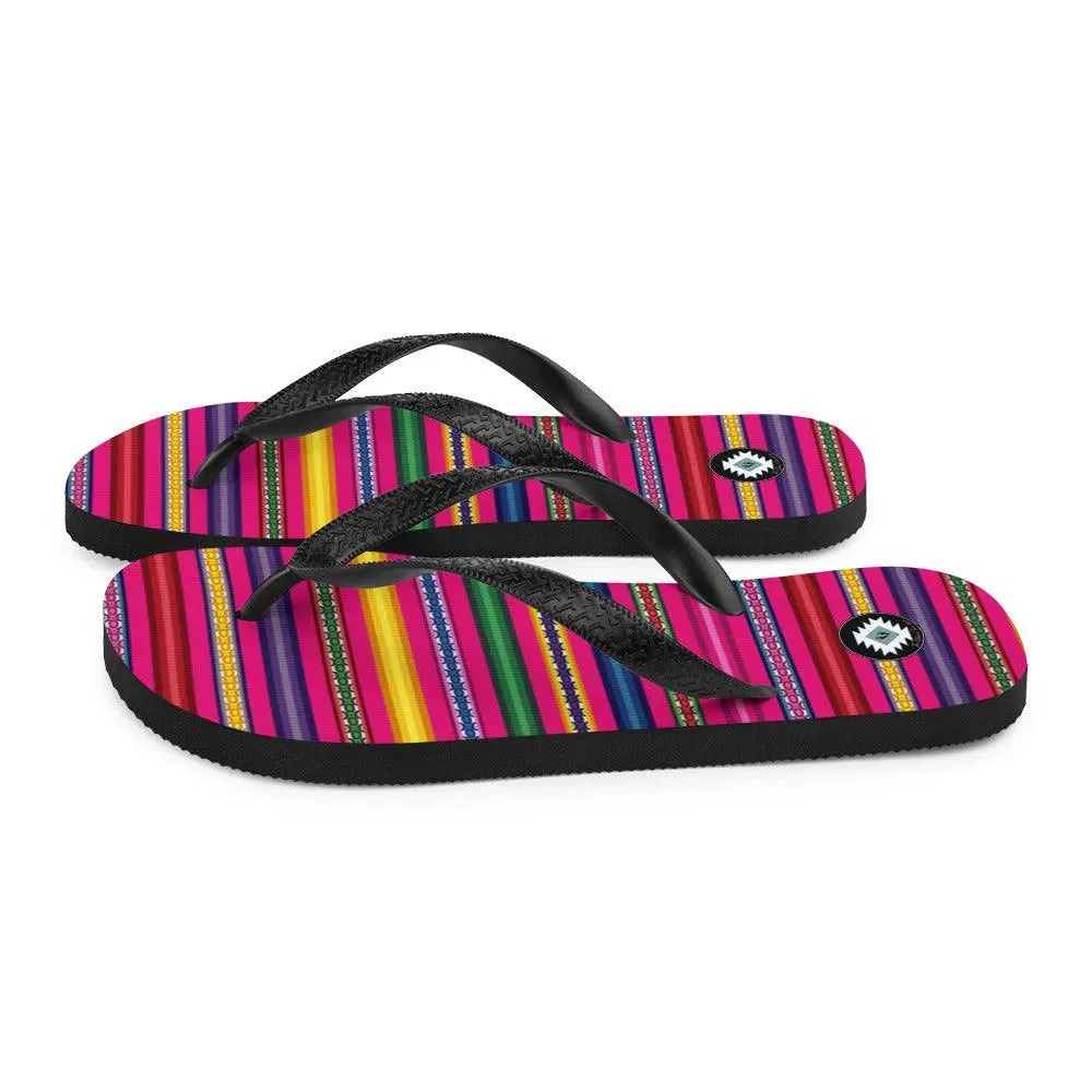 Peruvian Print Flip Flops