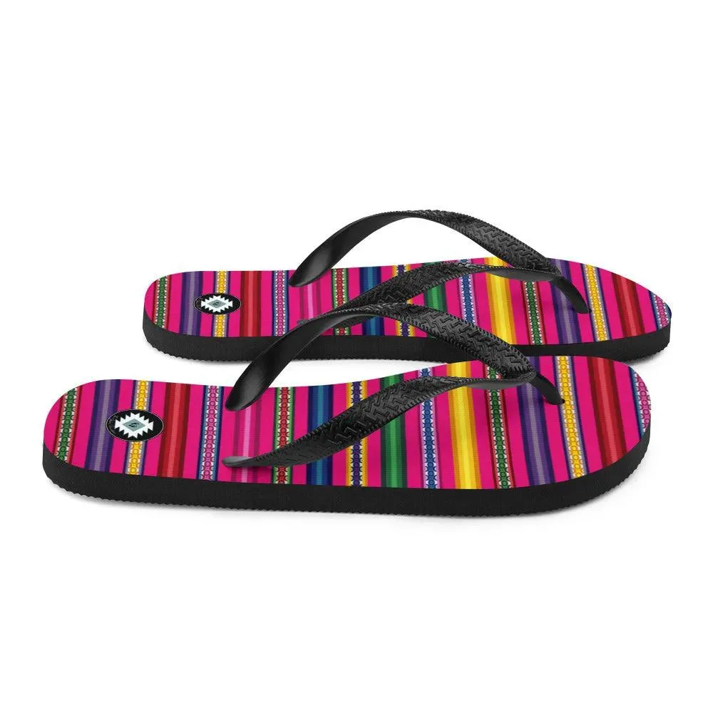 Peruvian Print Flip Flops