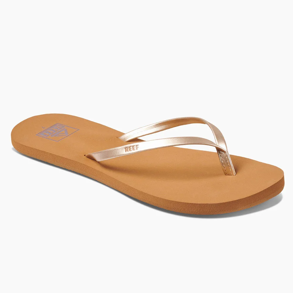 Reef Womens Bliss Nights Flip Flops - Tan/Champagne