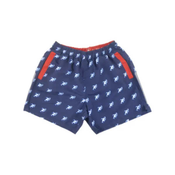 Robot Shark Swim Trunks | Navy