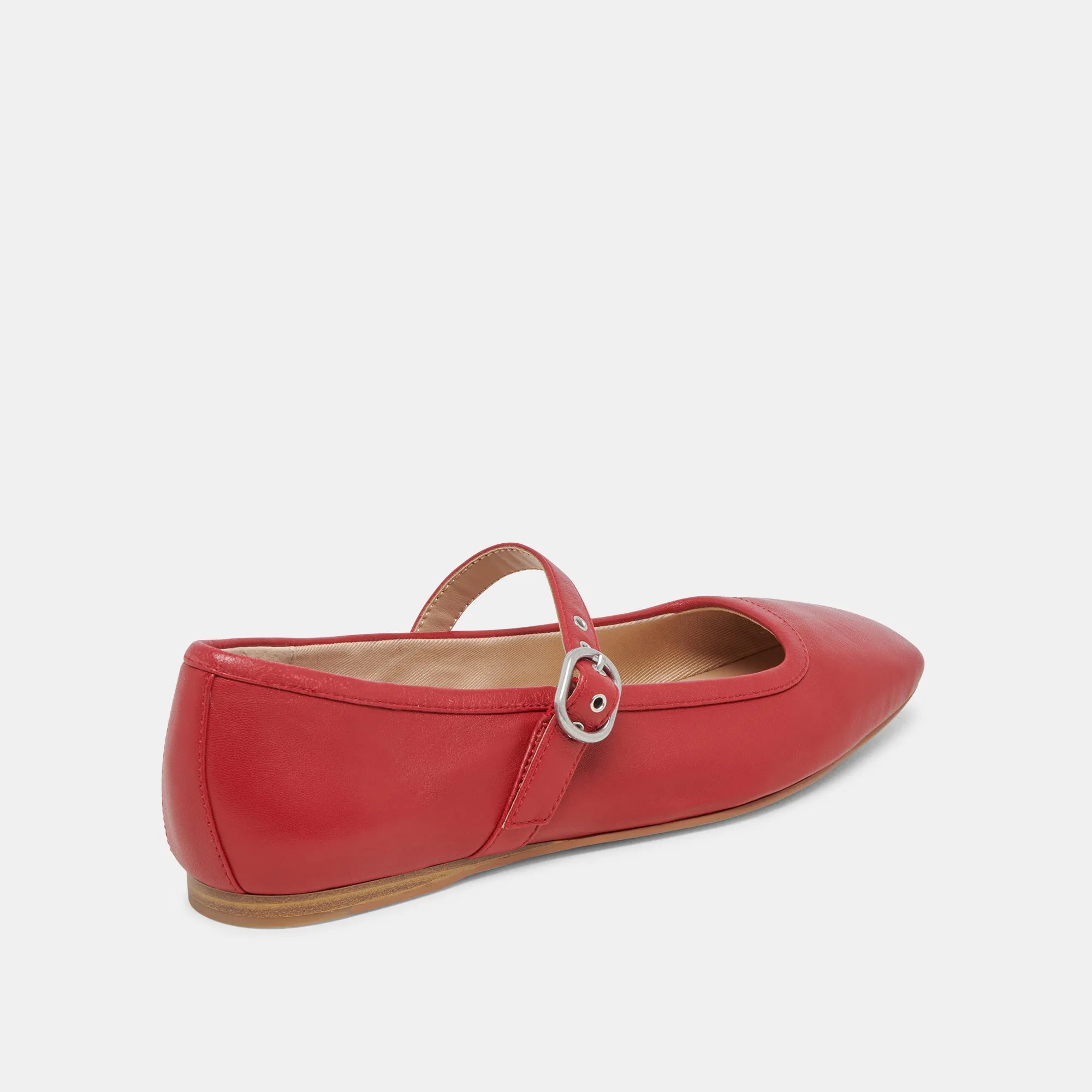 RODNI BALLET FLATS RED LEATHER