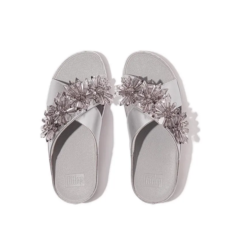 Rumba Starburst-Bead Metallic Cross Slides