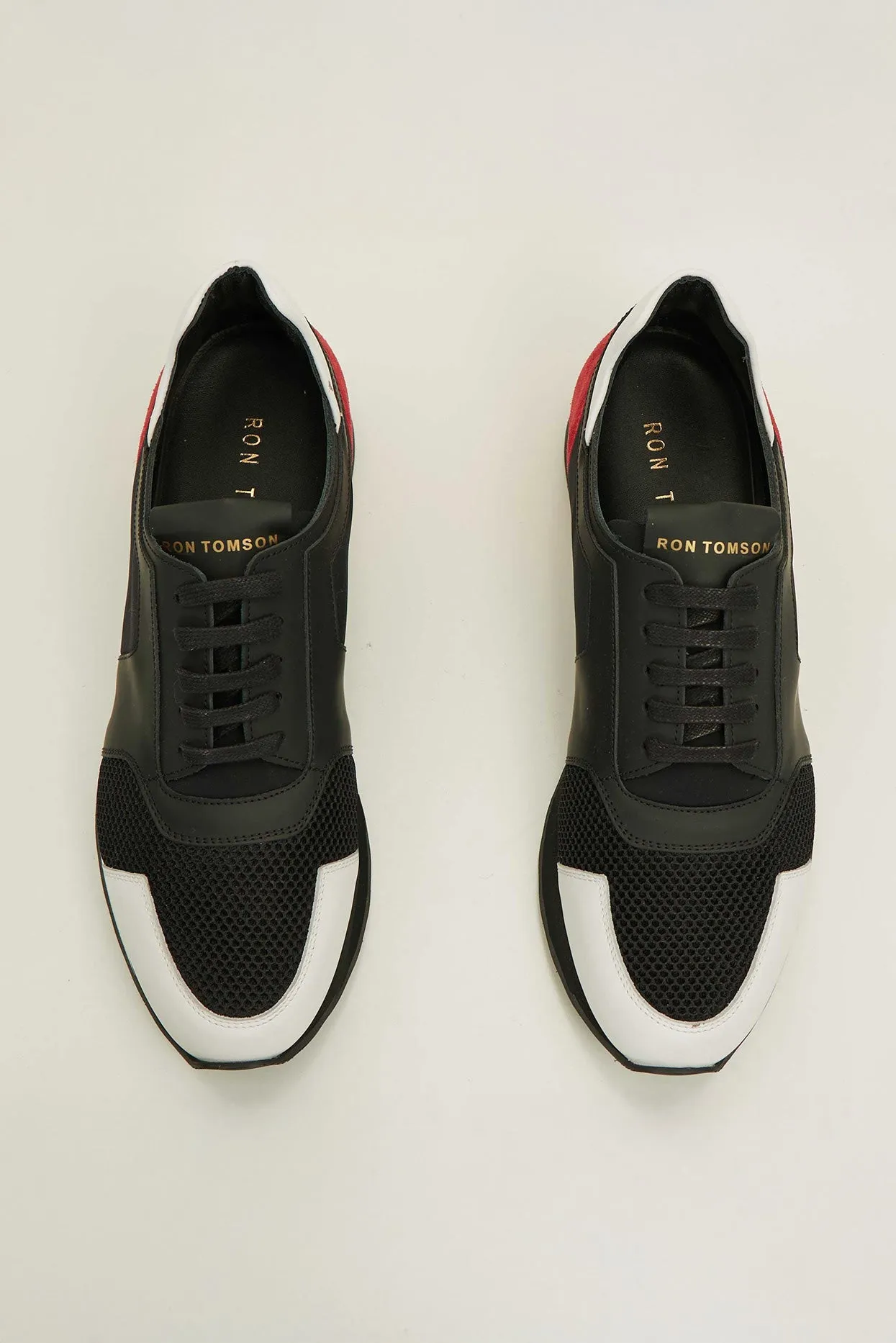 Skyscraper Runner Sneaker Ii Genuine Leather - Black Red