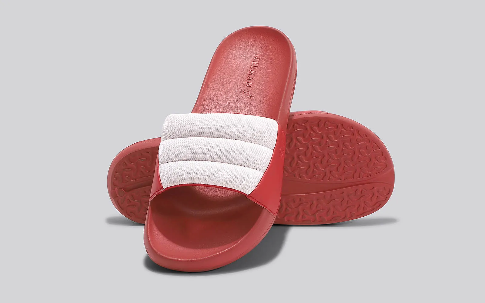 Squooshy Slides for Men : Red-White