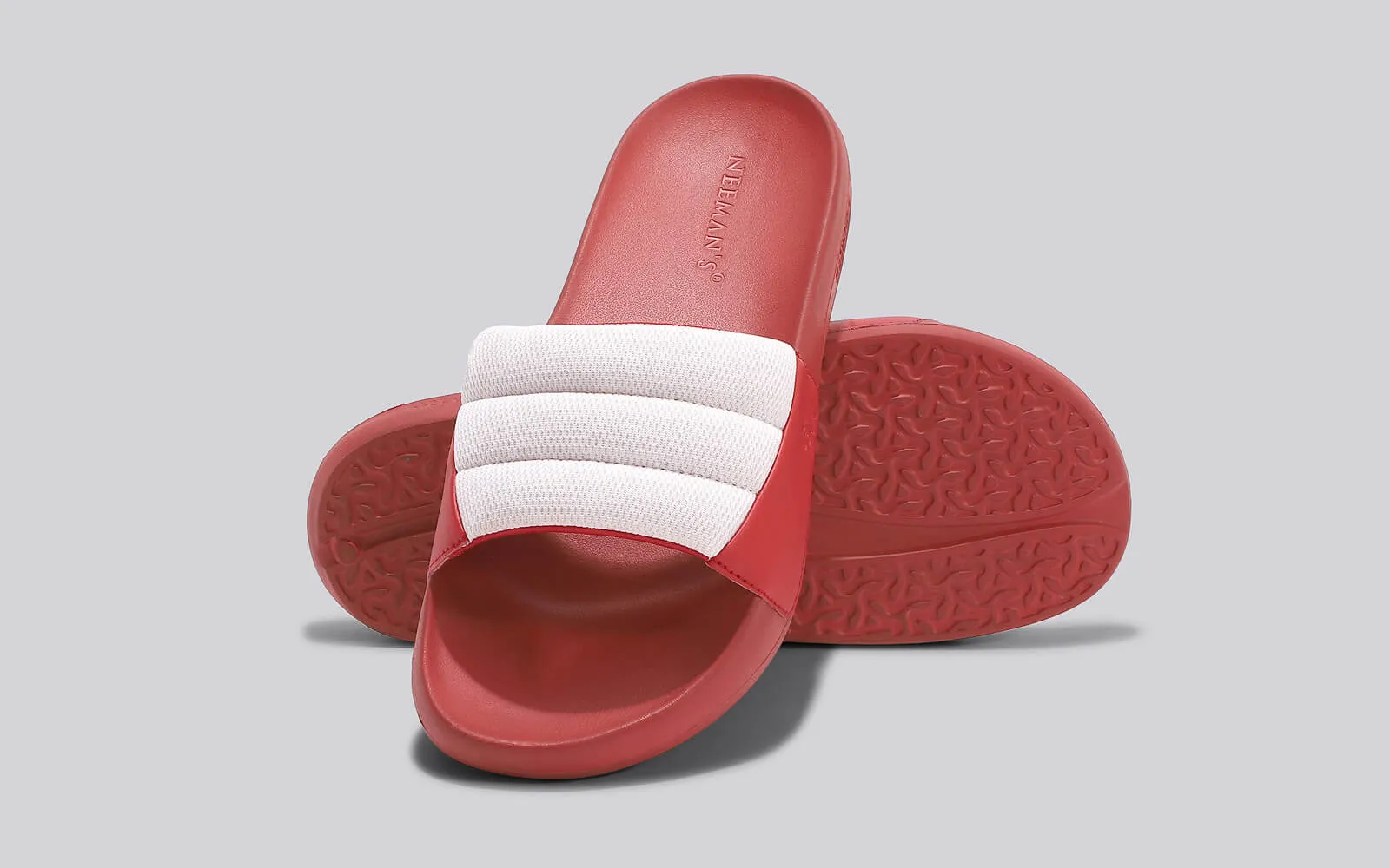 Squooshy Slides for Women : Red-White