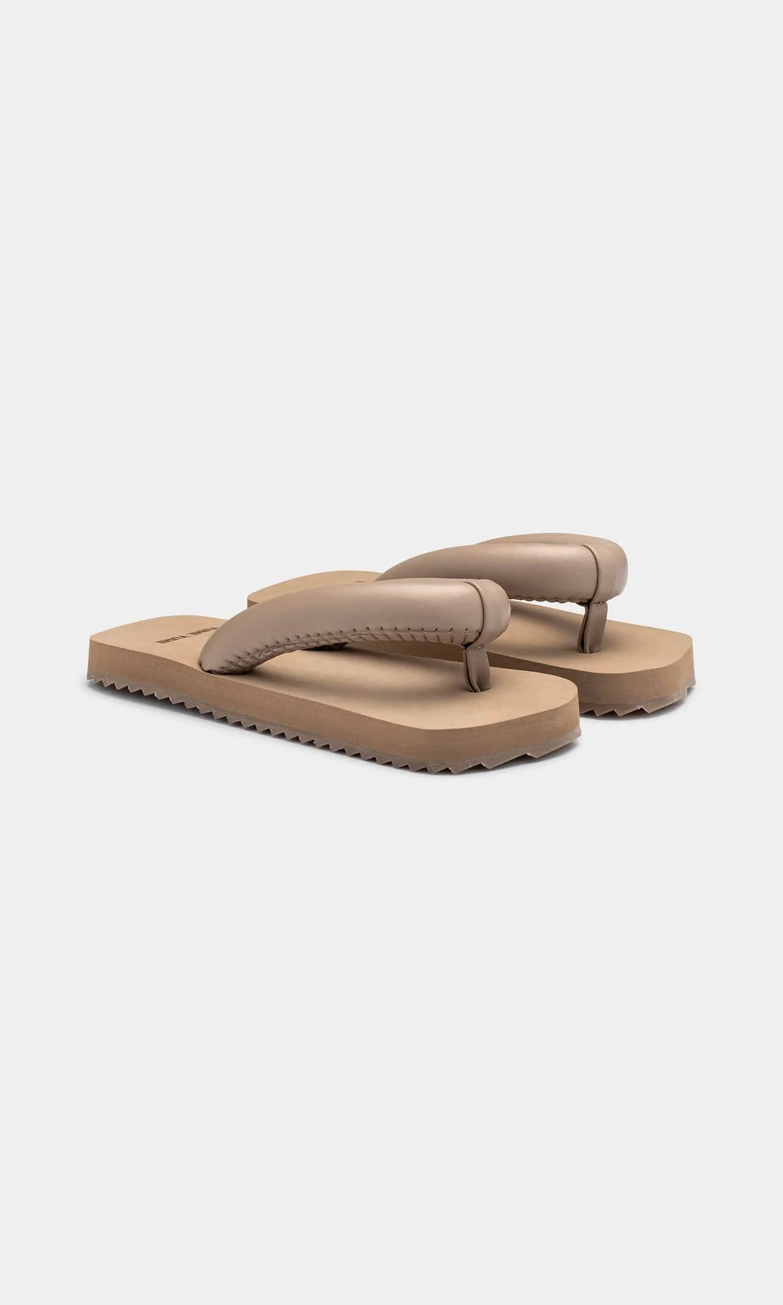 Suki Dark Beige Flip Flops