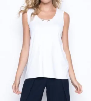 V-Neck Tank with Neckline Detail