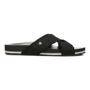 Vionic Women's Boardwalk Panama Slide Sandals- Black