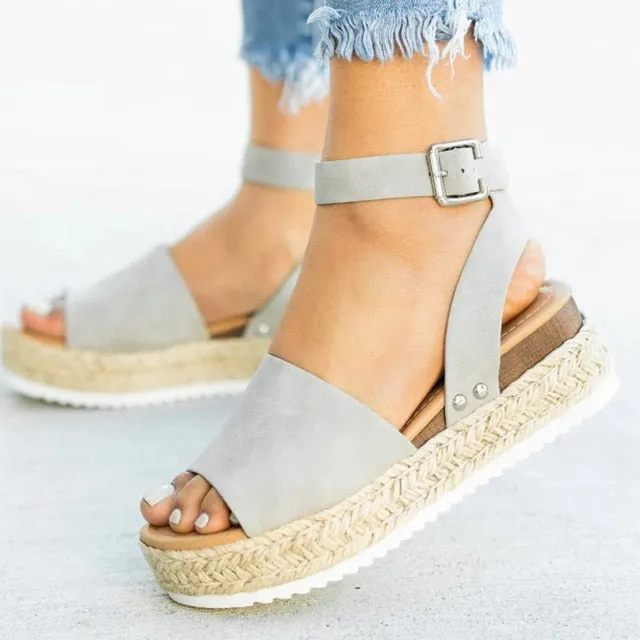 Women Sandals Plus Size Wedges Shoes For High Heels