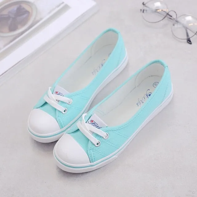 Women shoes canvas shoes comfortable shoes slip-on Korean tide students set foot  flat shoes