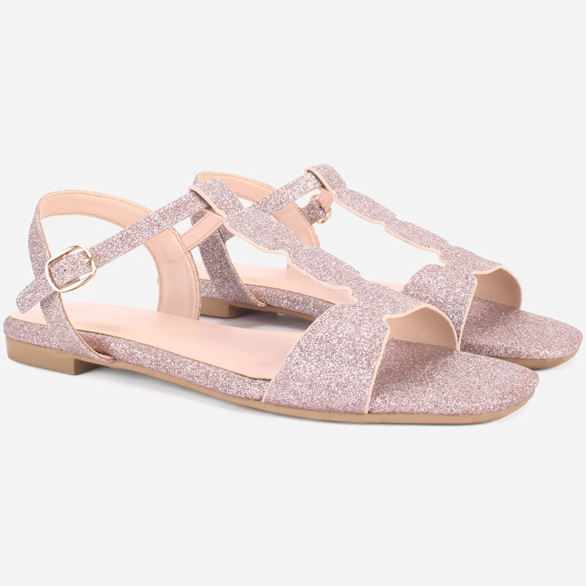 Womens "BENNU" Shimmery Summer Sandals