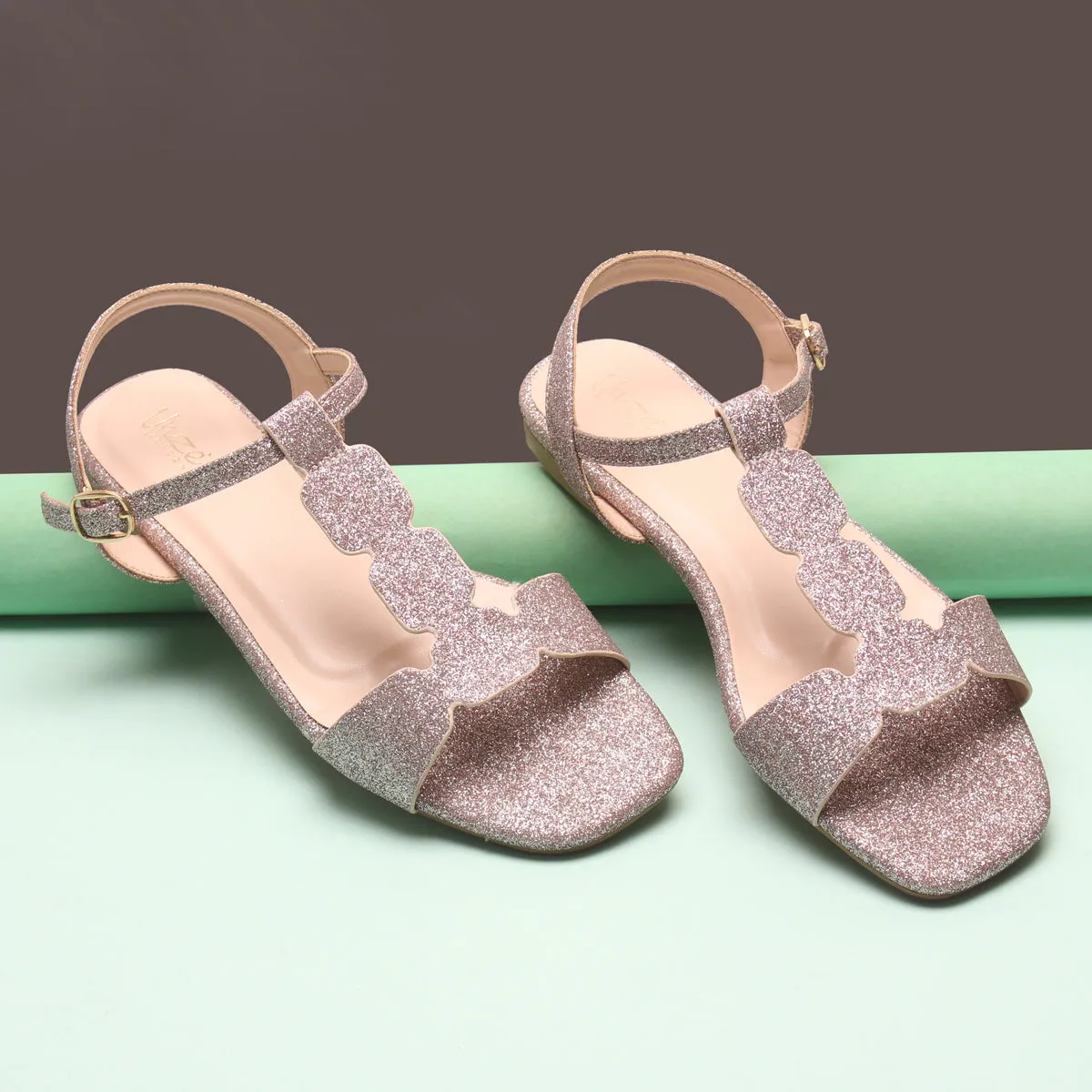 Womens "BENNU" Shimmery Summer Sandals