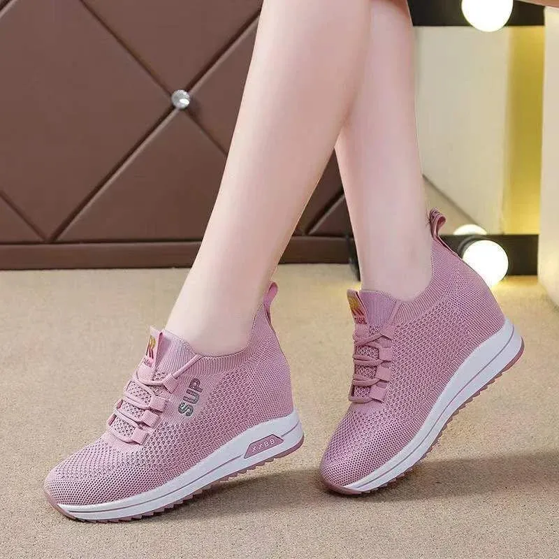 Women's Summer Hidden Heel Wedges Casual Sneaker